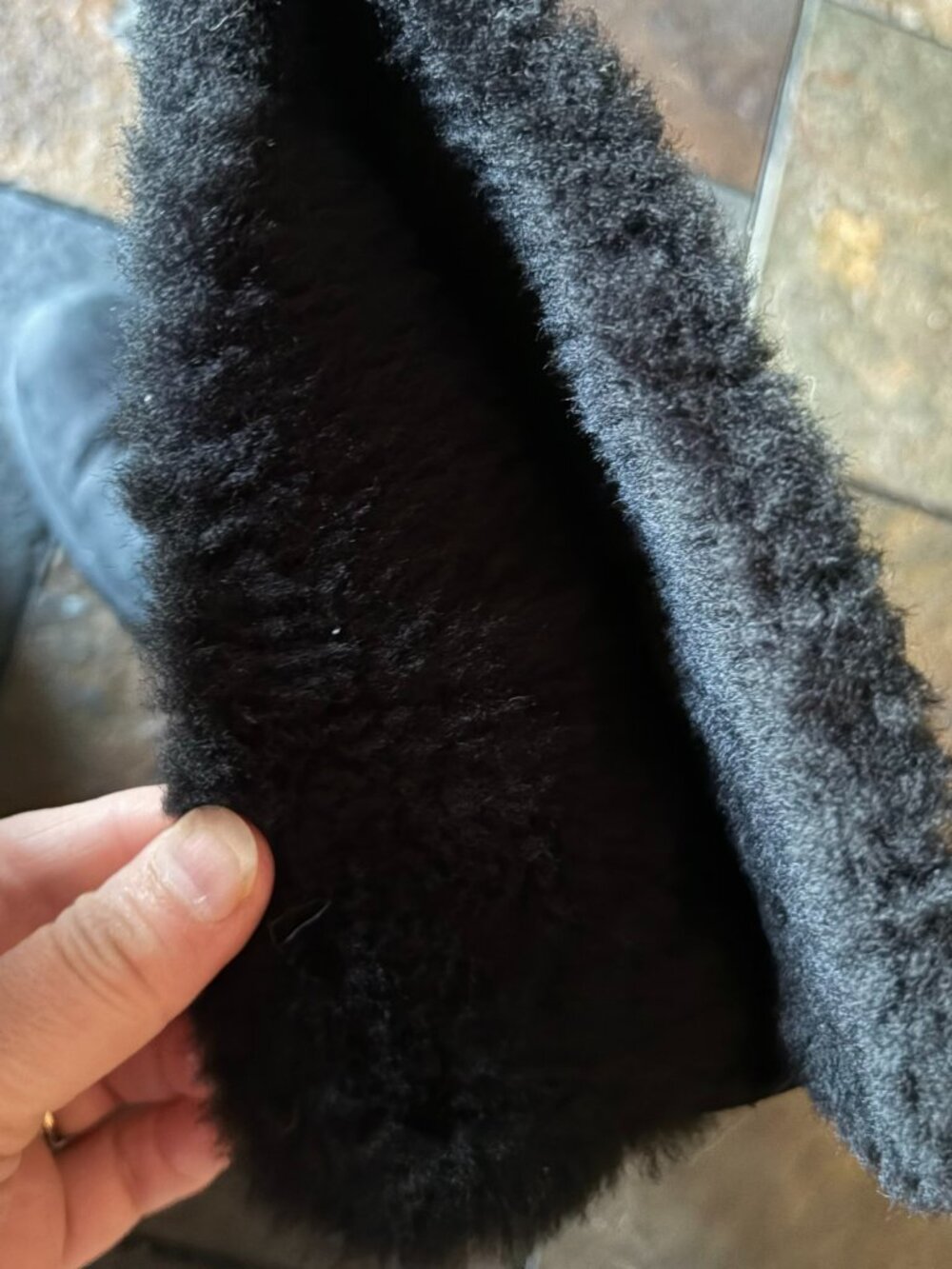 Black UGG Edelina waterproof wedge boots, 9 - Picture 12 of 14
